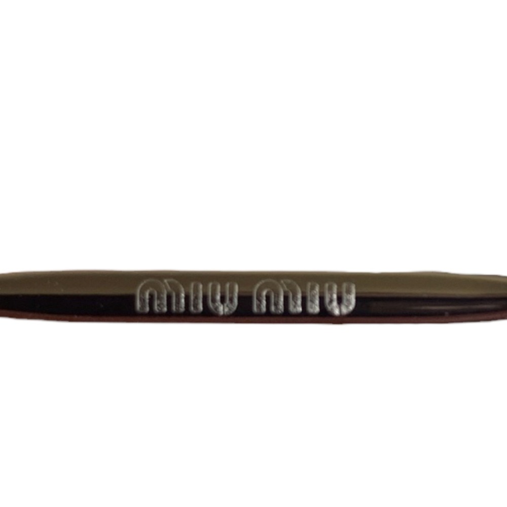 Miu Miu MU 56US Heart Sunglasses Brown Gradient Gold Scalloped Rimless Italy NEW - Picture 5 of 9